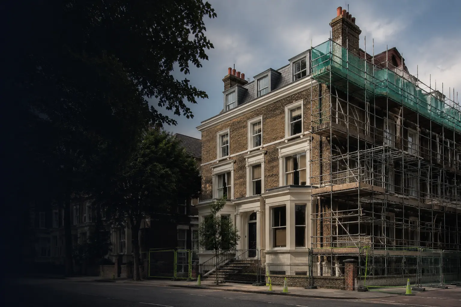 Residential property undergoing professional refurbishment